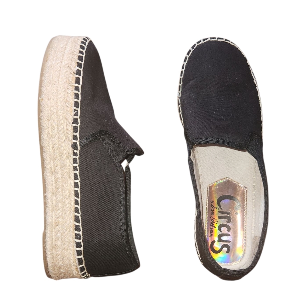 Circus by Sam Edelman Black Canvas Espadrilles